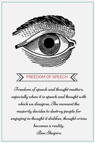 Freedom of speech and thought matters,