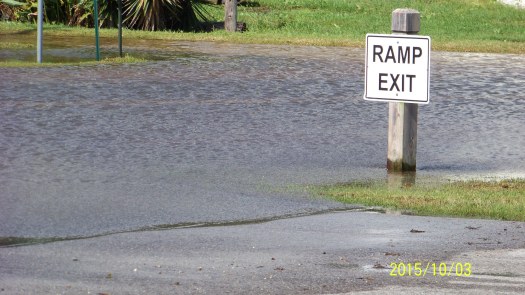 That's not the ramp or the river - just the road - flooded...